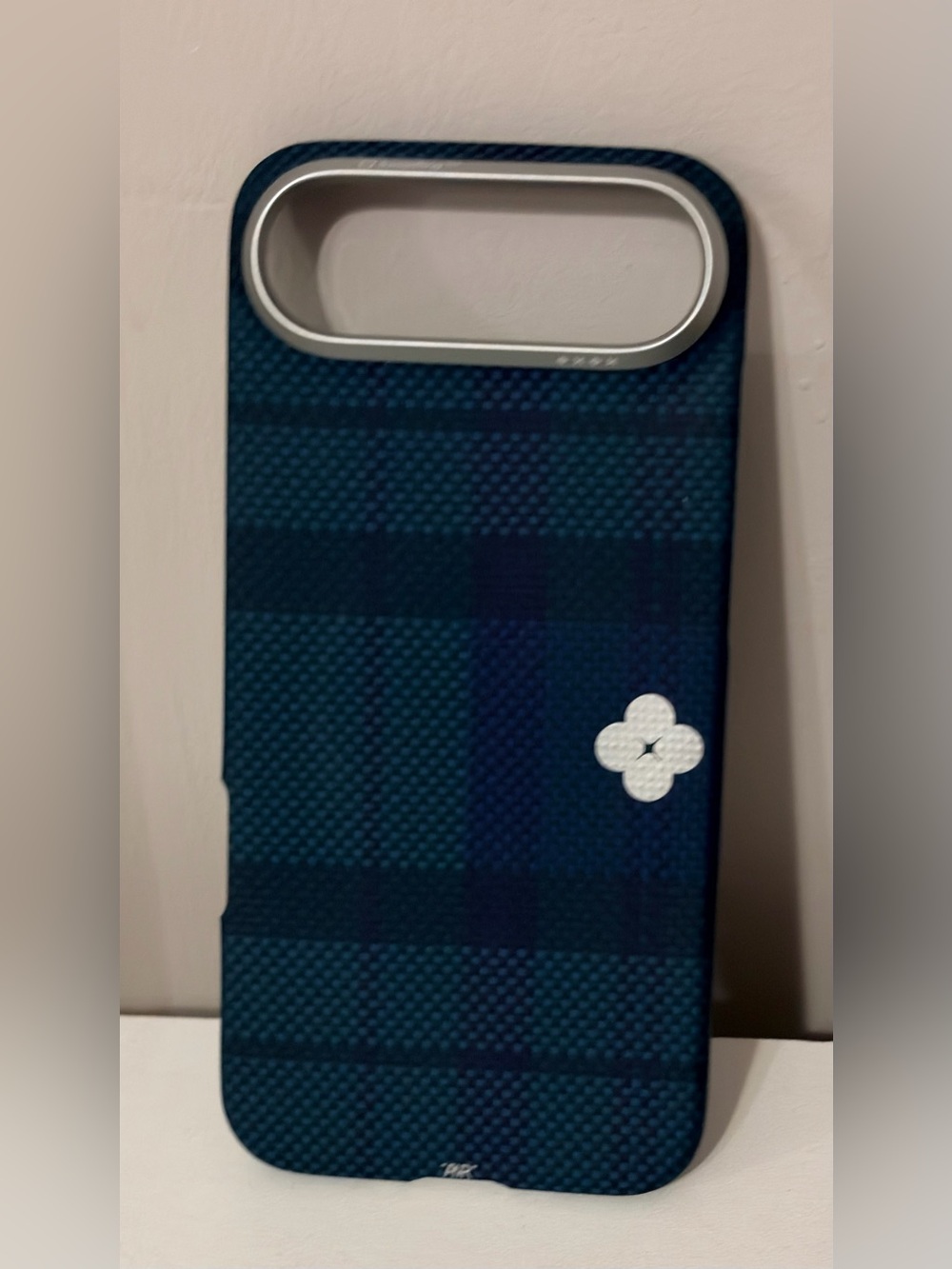 Pitaka limited edition Munn collab blue/green plaid edge case for iPhone Air